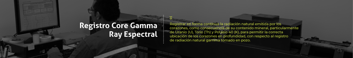 registro core Gamma Ray Espectral 