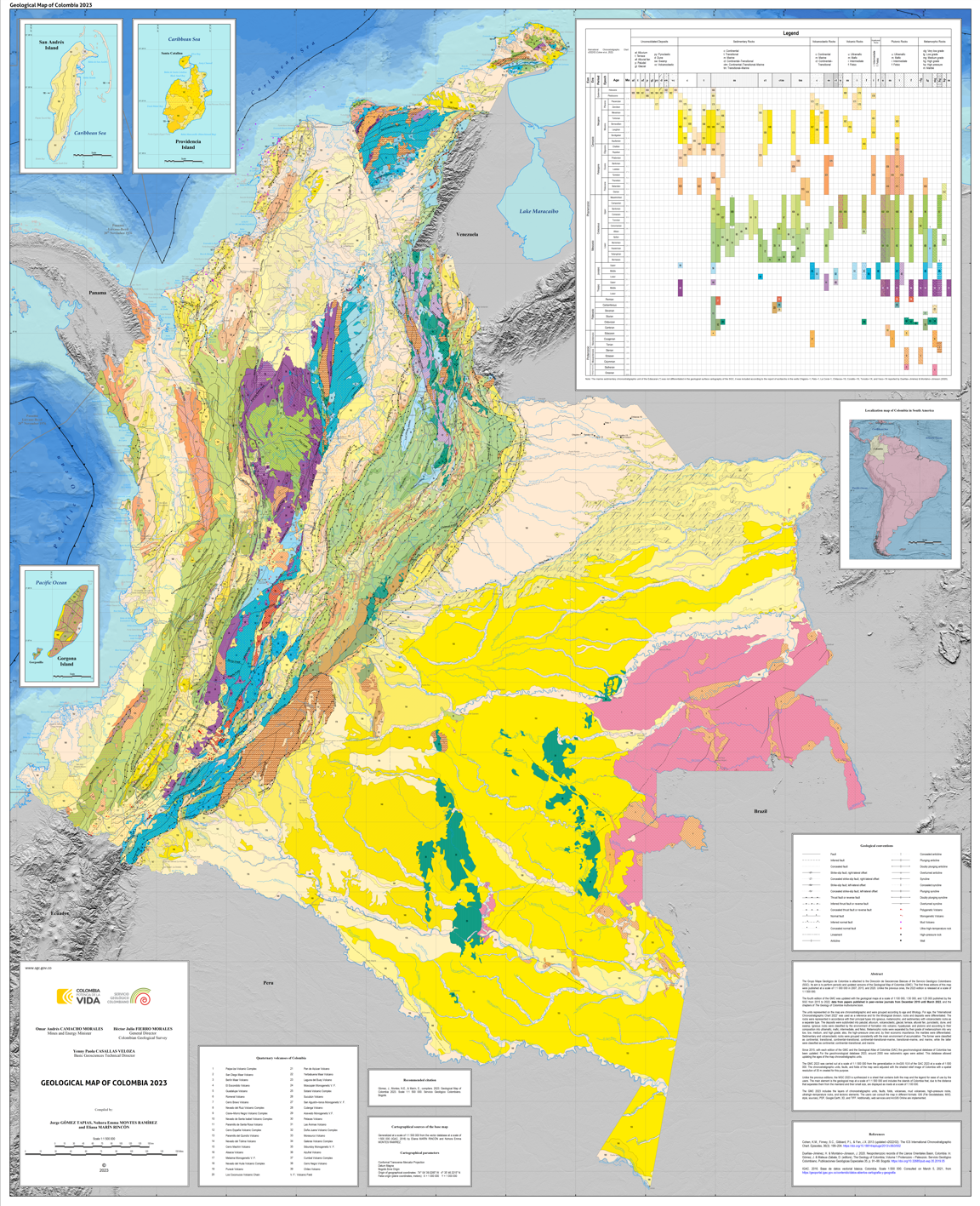 Geological Map of Colombia 2023