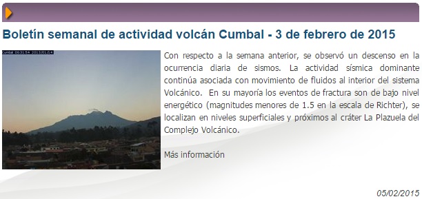 1540_Boletin semanal actividad volcán Cumbal - 3 febero de 2015