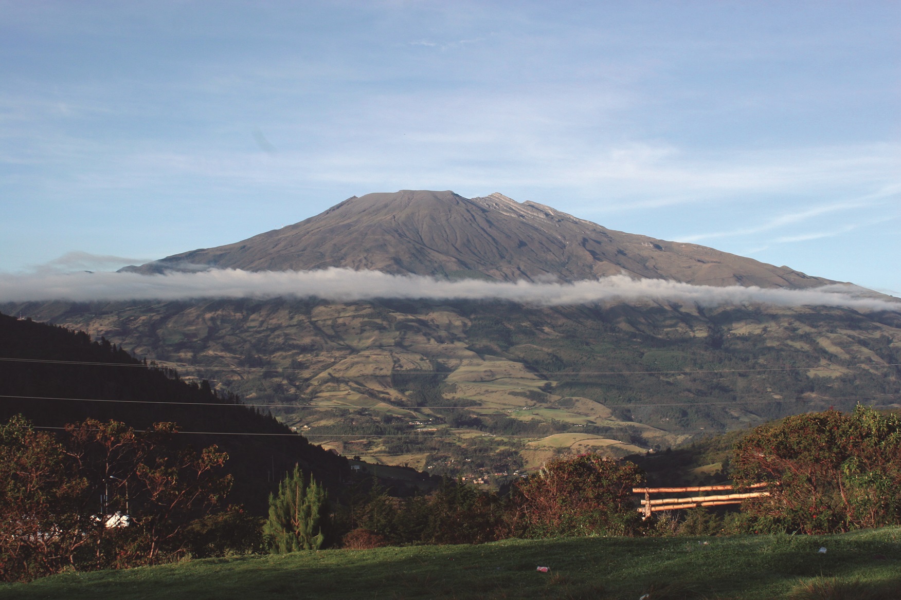 Vista del complejo volcánico Galeras