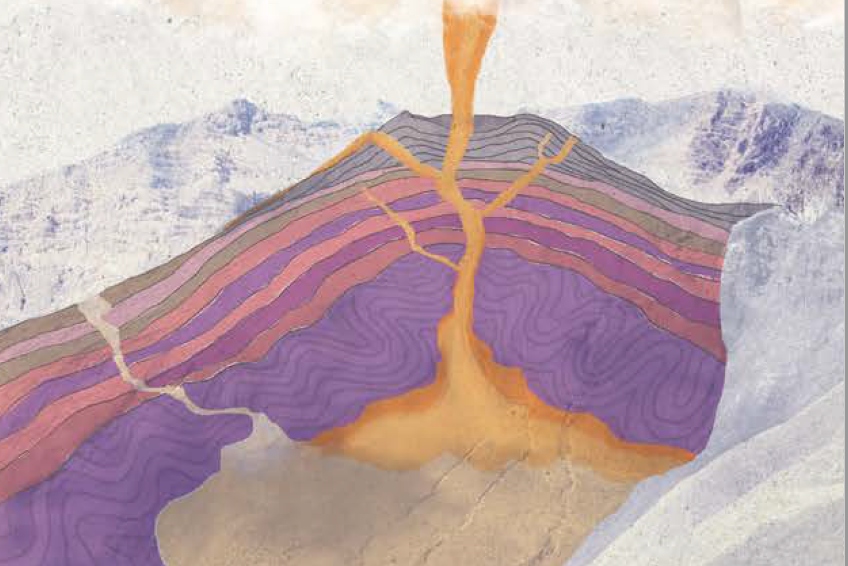 Ilustración de “Historia del guardián de Pasto” , un libro pedagógico desarrollado por el equipo de Geología de Volcanes del SGC