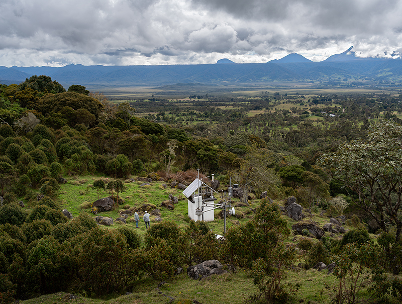 Agua Bonita: una de las estaciones de monitoreo del volcán Puracé