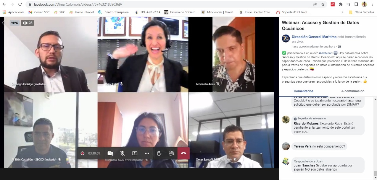 Participación SGC en webinar DIOCEAN