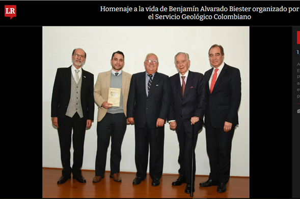 Homenaje a la vida de Benjamín Alvarado Biester organizado por el Servicio Geológico Colombiano