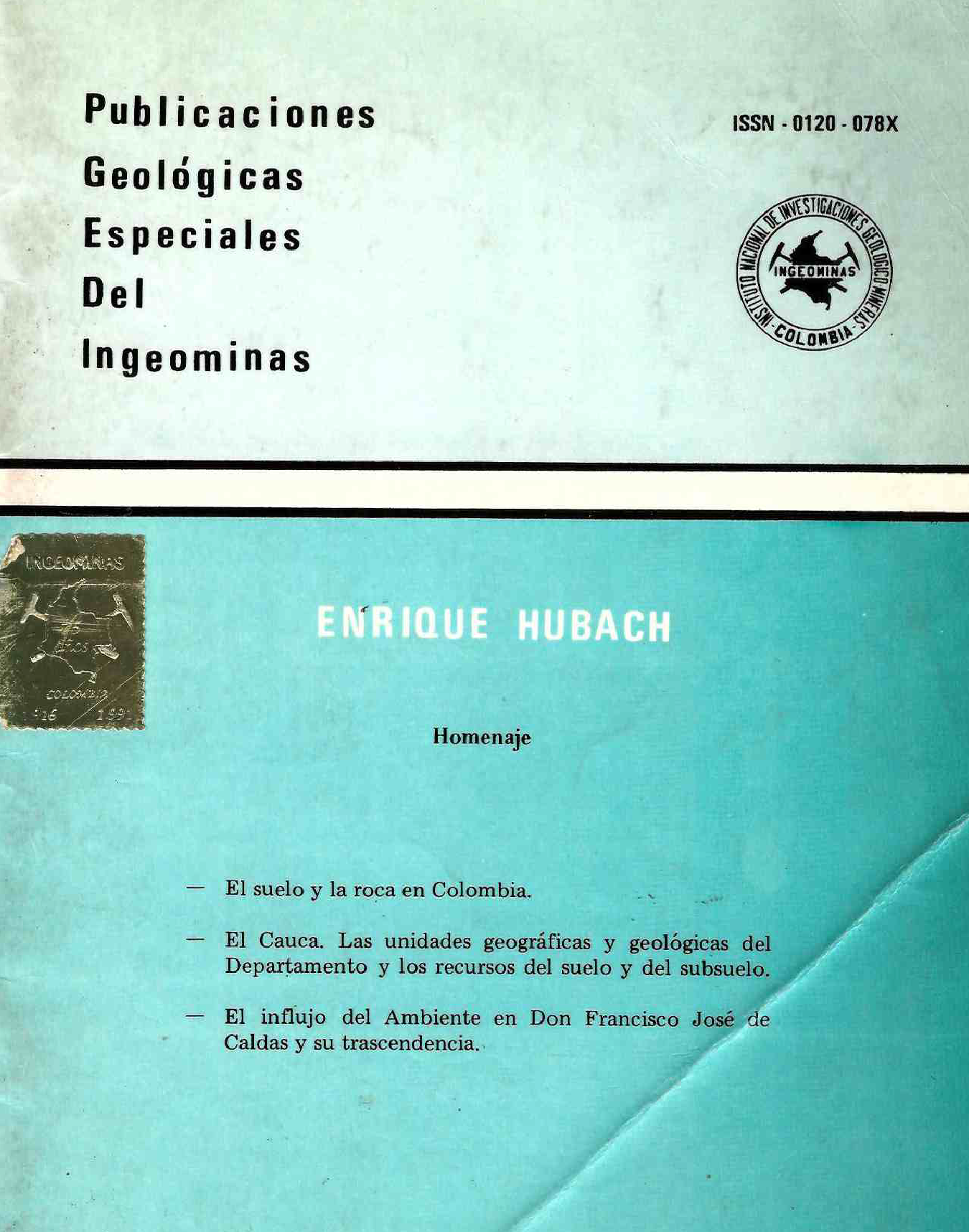 Publicación Geológica Especial Enrique Hubach