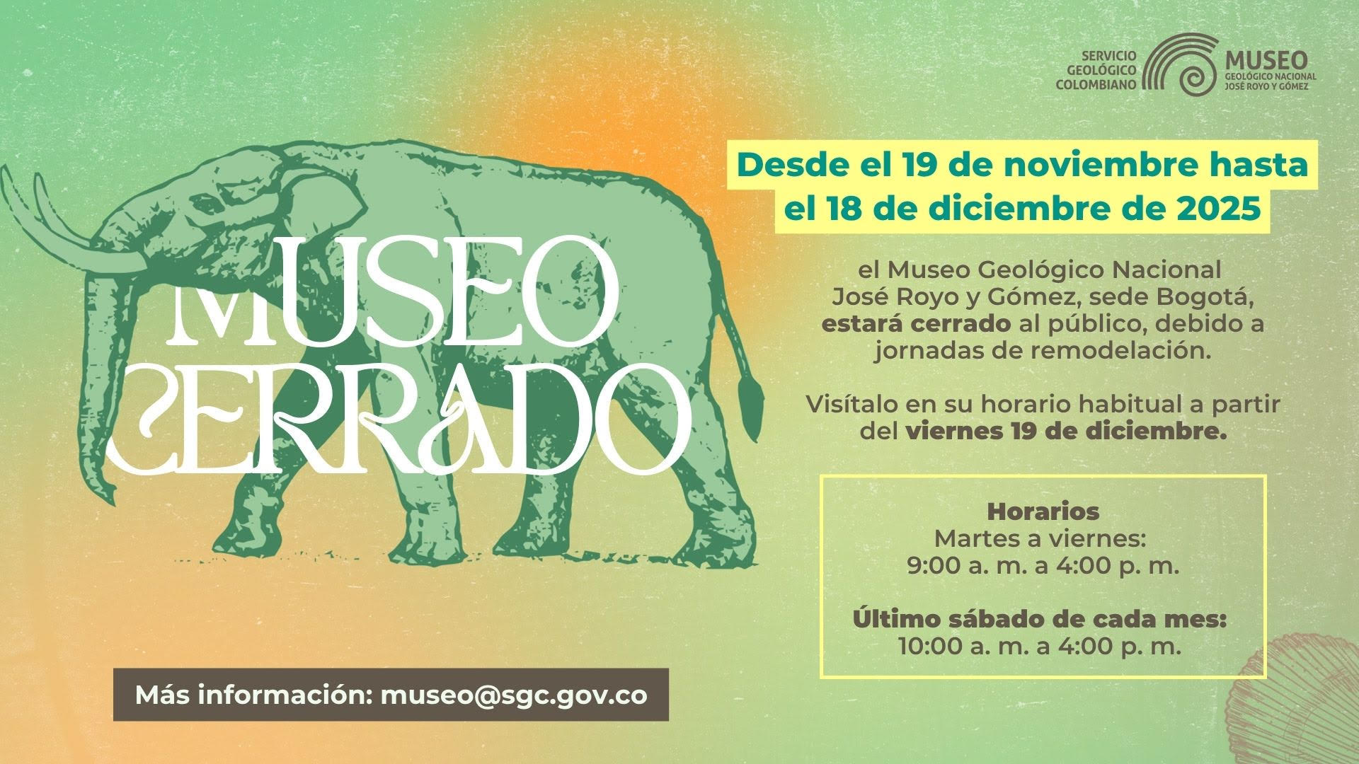 Museo Sede Bogotá cerrado por remodelación