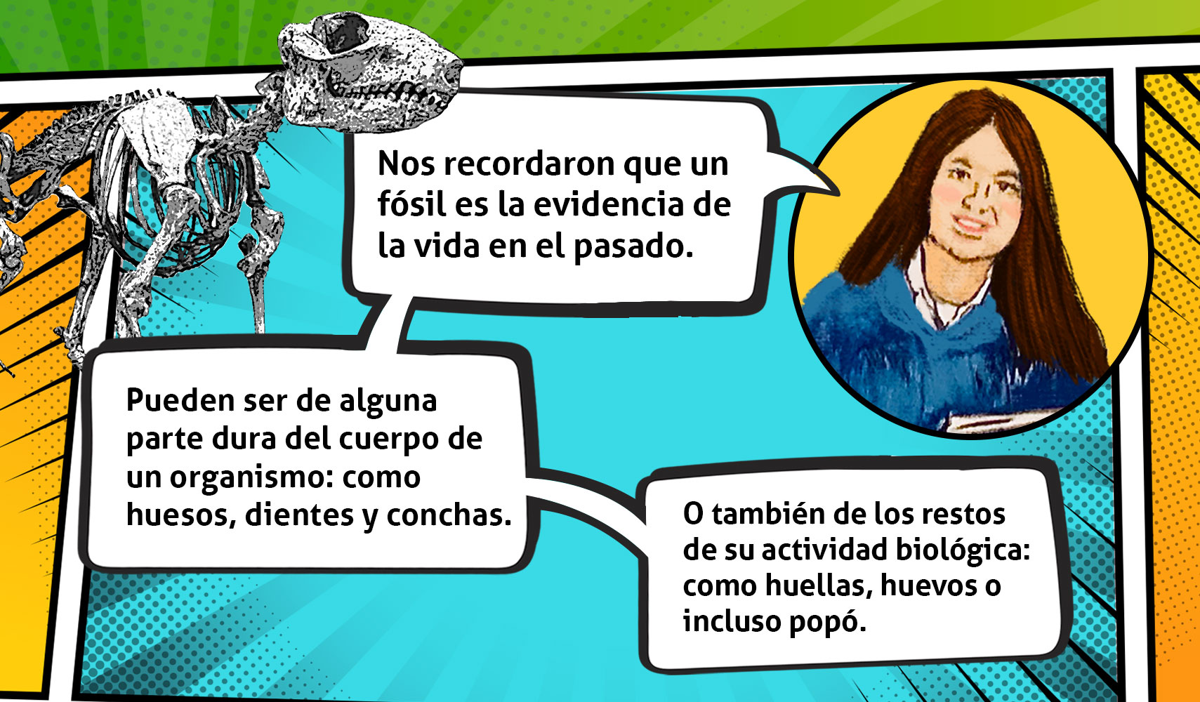 Nos recordaron que un fósil es la evidencia de la vida en el pasado
