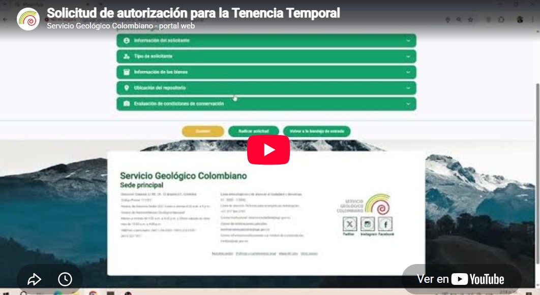 Videotutorial ​Solicitud de autorización para la Tenencia Temporal de Bienes muebles