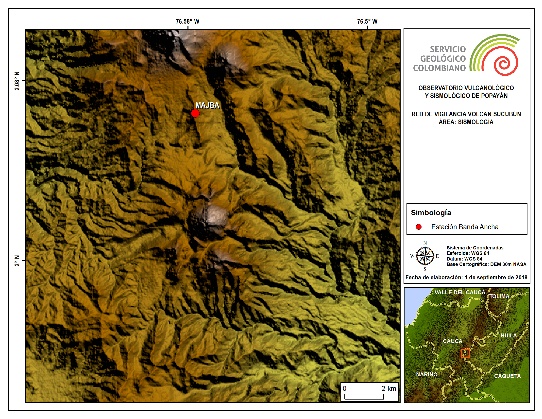 Red de vigilancia sísmica Volcán Sucubún